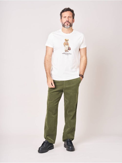 T-shirt regular homme en 100% coton jersey imprimé ours 'Deeluxe' - Kiabi