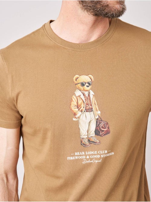 T-shirt regular homme en 100% coton jersey imprimé ours 'Deeluxe' - Kiabi