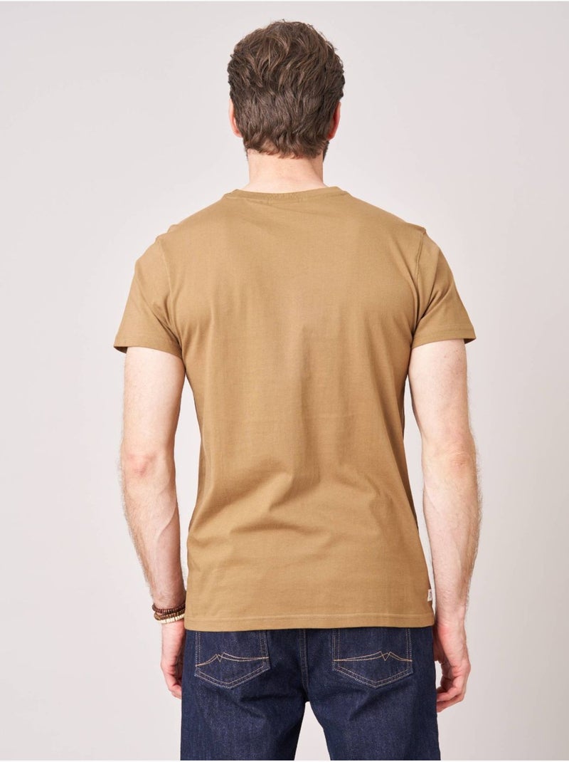 T-shirt regular homme en 100% coton jersey imprimé ours 'Deeluxe' Marron clair - Kiabi