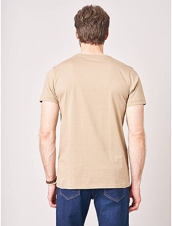 T-shirt regular homme en 100% coton jersey imprimé tête de mort à motif floral 'deeluxe'