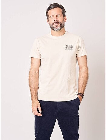 T-shirt regular homme imprimé moto vintage 'Deeluxe'