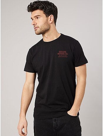 T-shirt regular homme imprimé moto vintage 'Deeluxe'