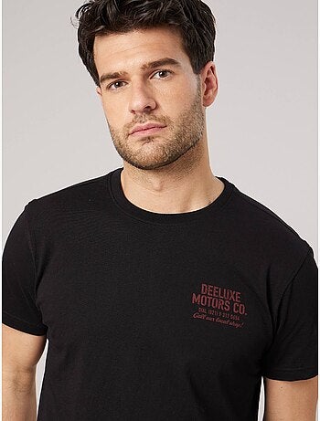 T-shirt regular homme imprimé moto vintage 'Deeluxe'