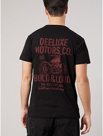 T-shirt regular homme imprimé moto vintage 'Deeluxe'