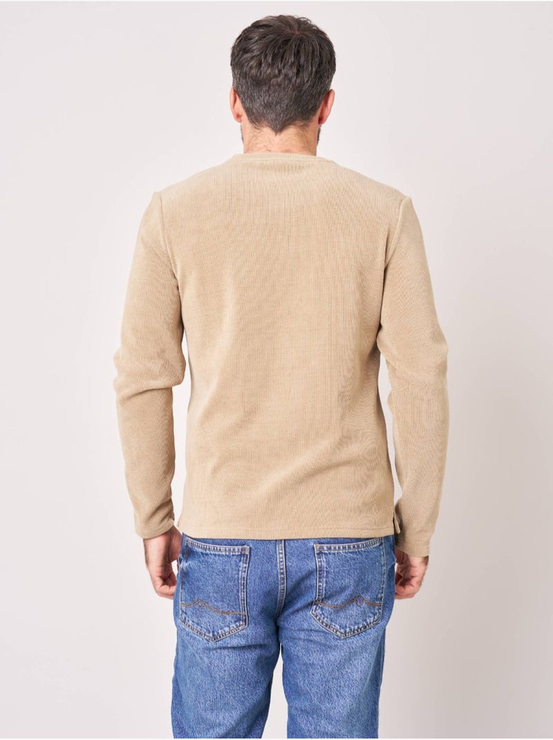T-shirt regular homme uni 'deeluxe' Beige foncé - Kiabi