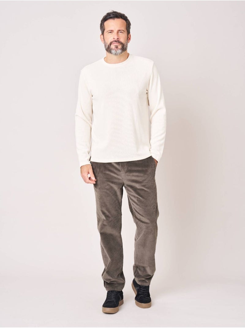 T-shirt regular homme uni 'deeluxe' Ecru - Kiabi