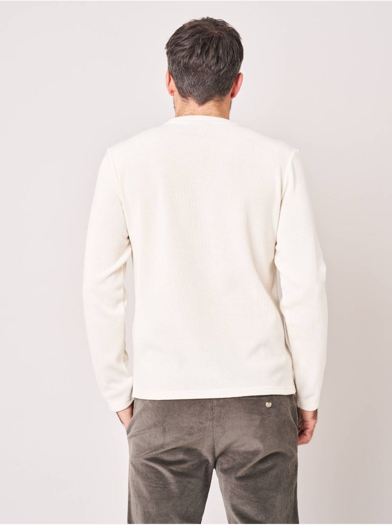 T-shirt regular homme uni 'deeluxe' Ecru - Kiabi