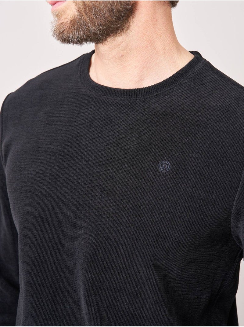 T-shirt regular homme uni 'deeluxe' Noir - Kiabi