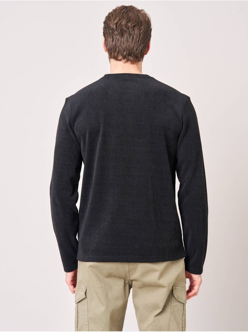 T-shirt regular homme uni 'deeluxe' Noir - Kiabi