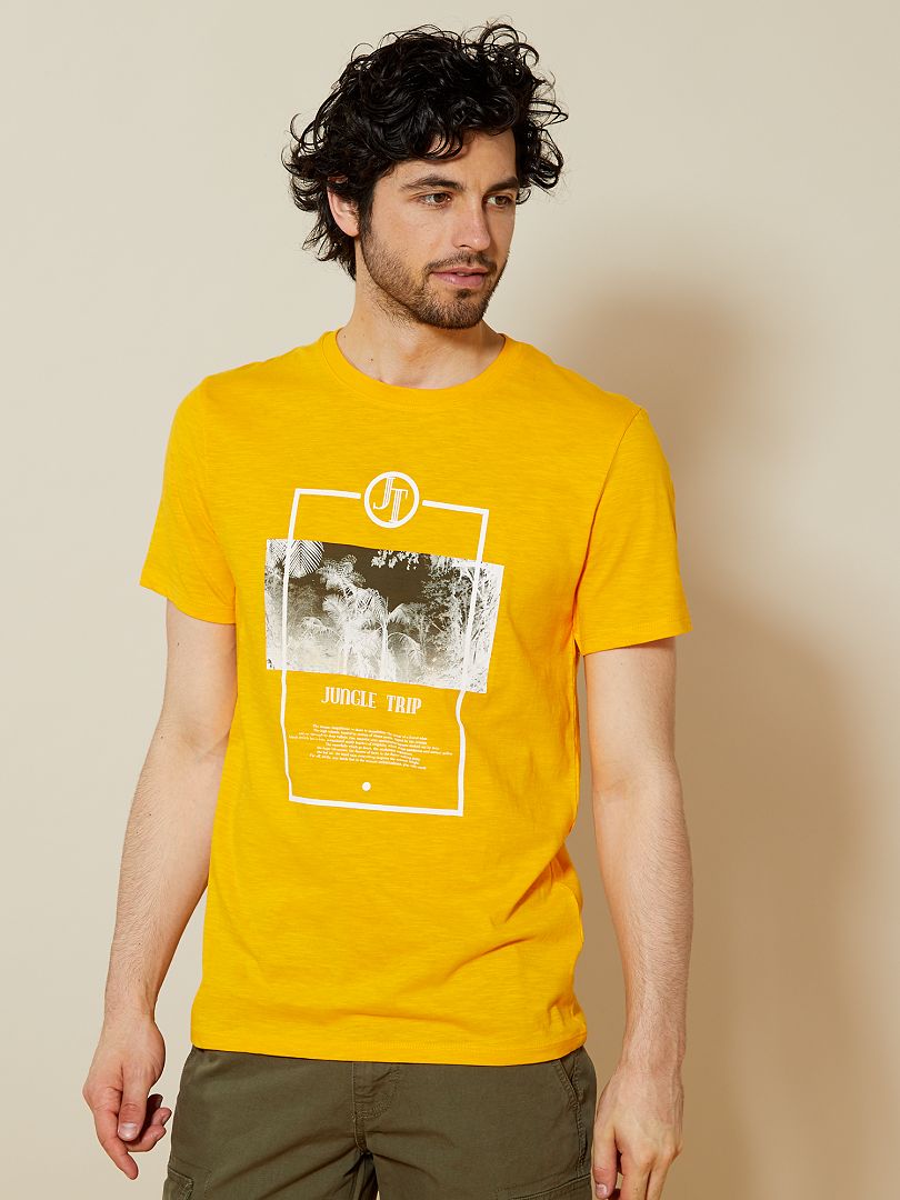 T-Shirt Femme Fantaisie Jaune/violet Refugee By Dia - Taille M - Occasion Très Bon état