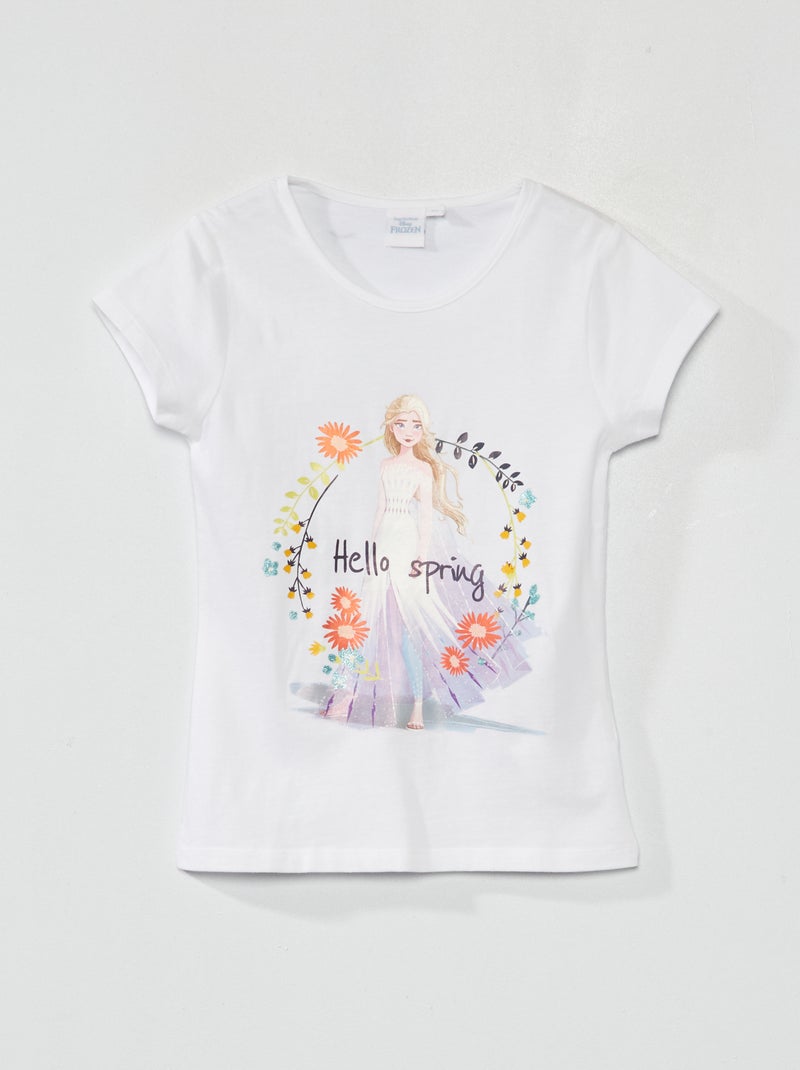 T-shirt 'Reine des neiges' 'Disney' blanc - Kiabi
