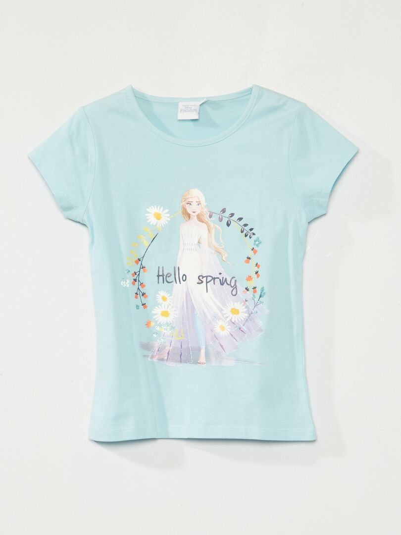 T-shirt 'Reine des neiges' 'Disney' bleu - Kiabi