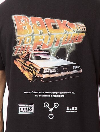 T-shirt 'Retour vers le futur' imprimé recto/verso
