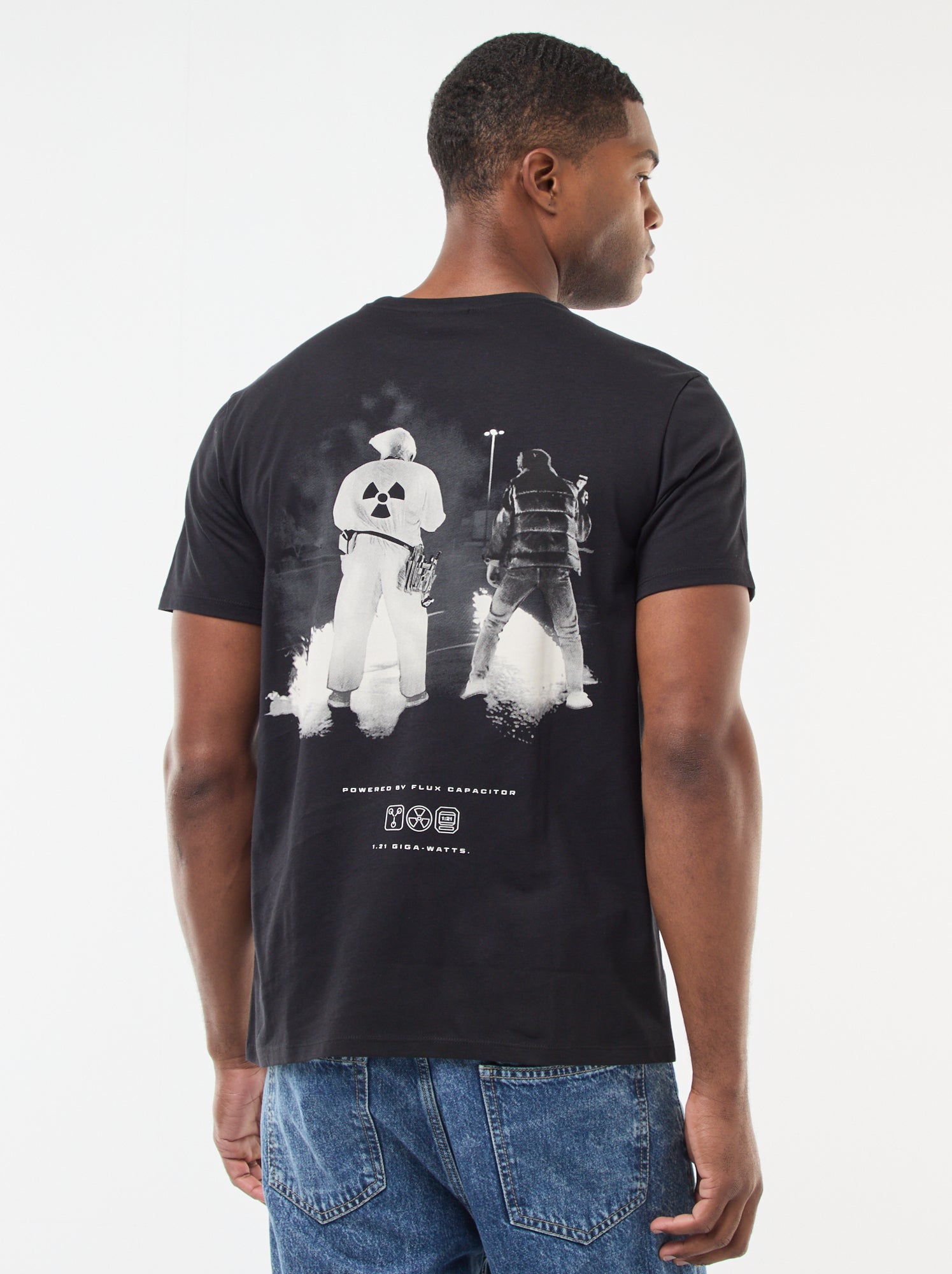 T shirt Retour Vers Le Futur Imprim Recto verso Noir Homme 0 T shirt Retour Vers Le Futur Imprim Recto verso Noir Homme 0