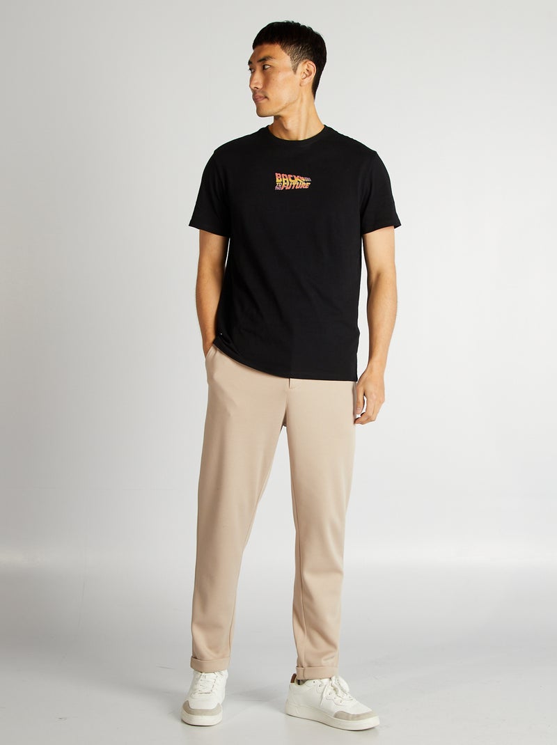 T-shirt 'Retour vers le futur' Noir - Kiabi