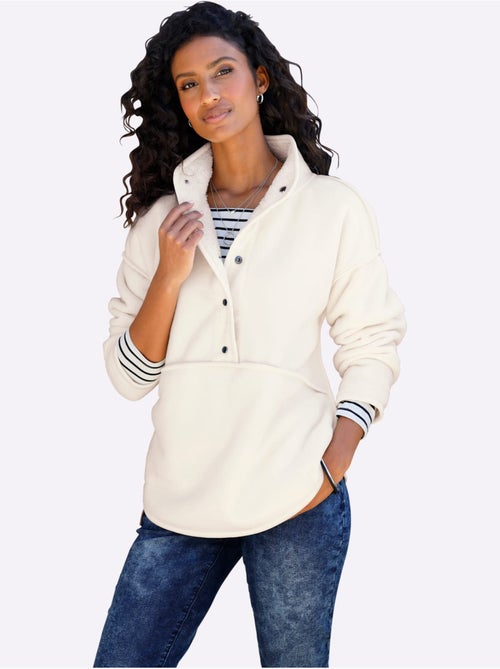 T-shirt réversible doublure polaire douce - taille standard - helline - Kiabi T-shirt réversible doublure polaire douce - taille standard - helline - Kiabi