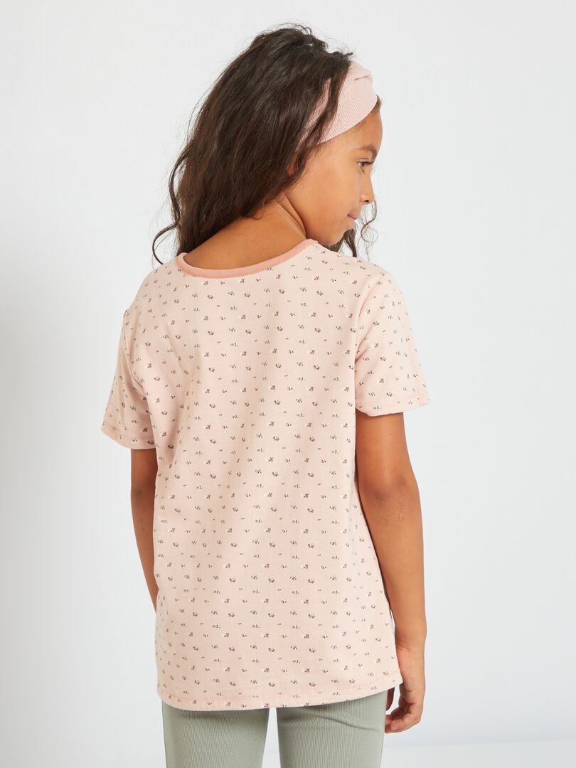 T-shirt réversible manches courtes Rose - Kiabi