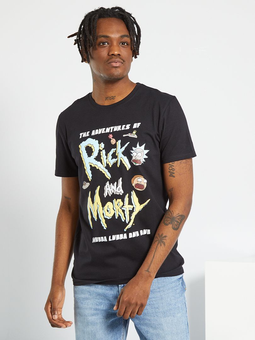 T-shirt 'Rick and Morty' noir - Kiabi