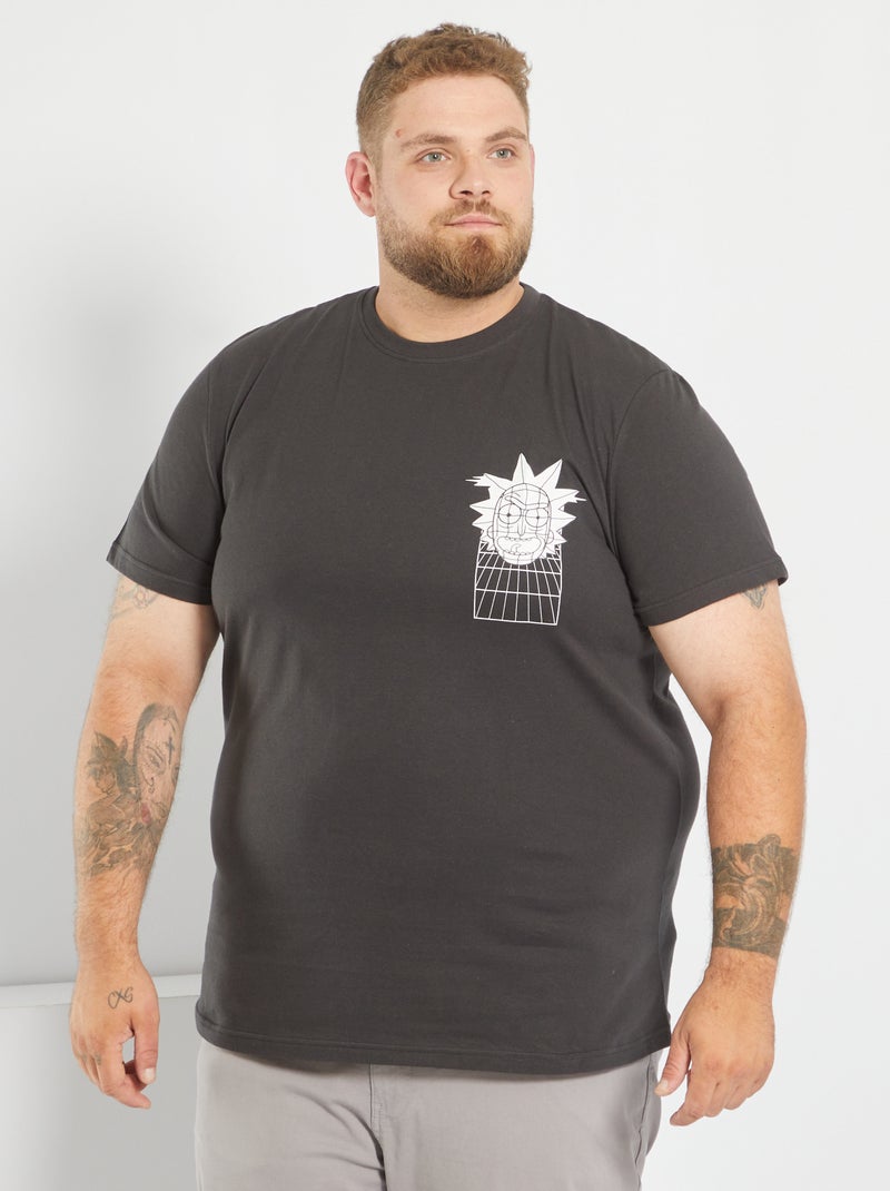 T-shirt 'Rick et Morty' Anthracite - Kiabi