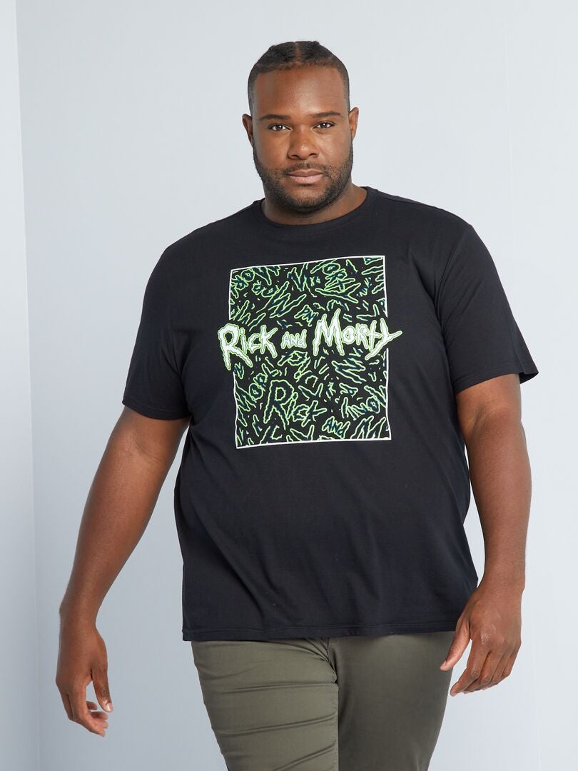 T-shirt 'Rick & Morty' en jersey noir - Kiabi