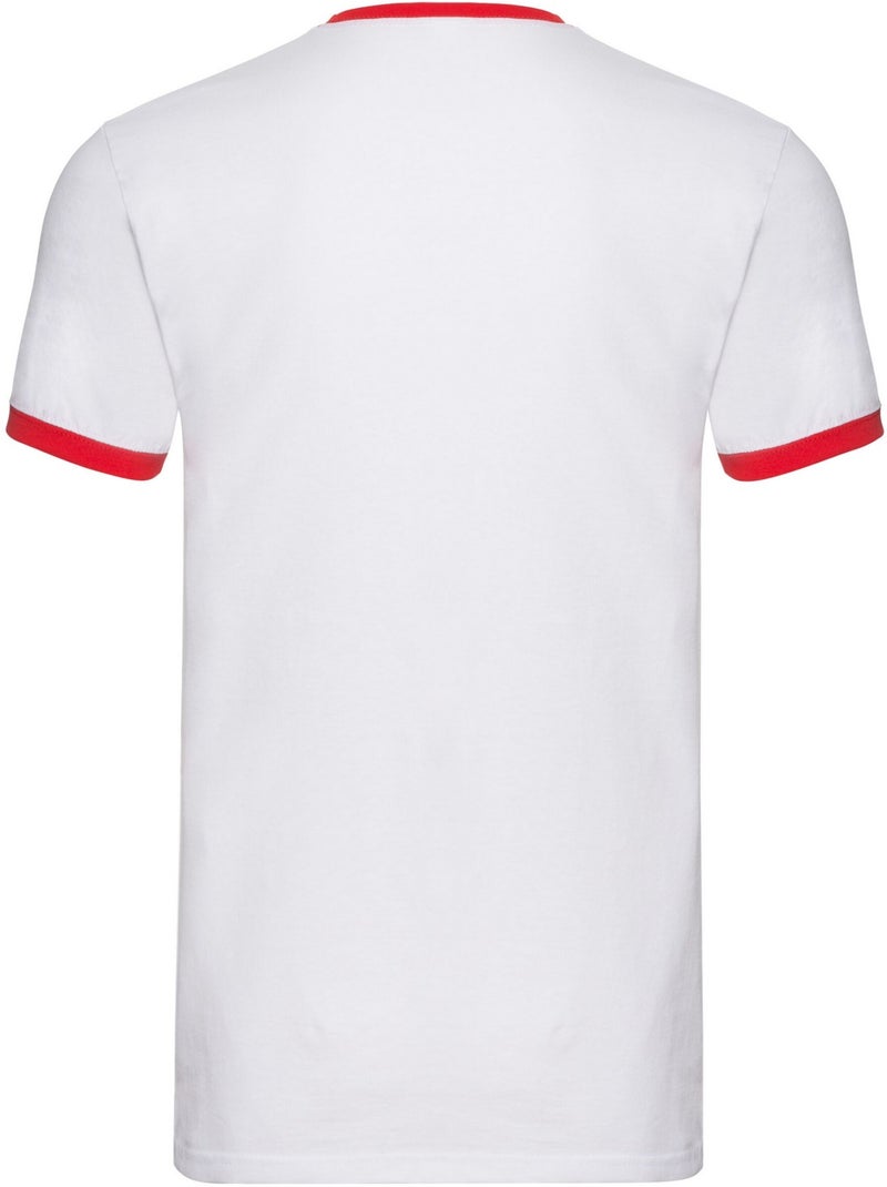 T-shirt ringer - fruit of the loom Blanc - Kiabi