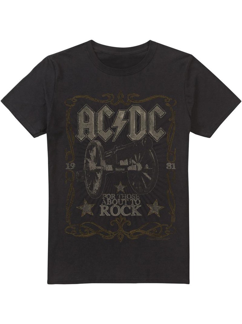 T-shirt rock label - ac/dc Noir - Kiabi