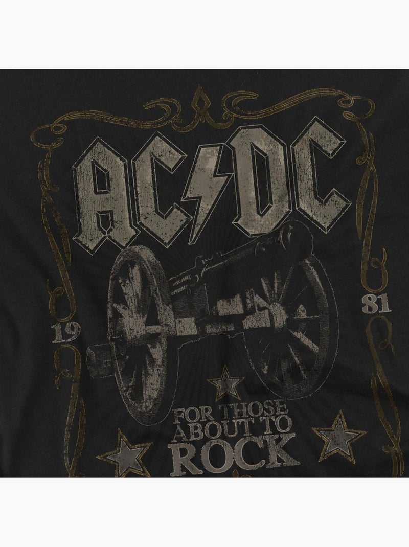 T-shirt rock label - ac/dc Noir - Kiabi