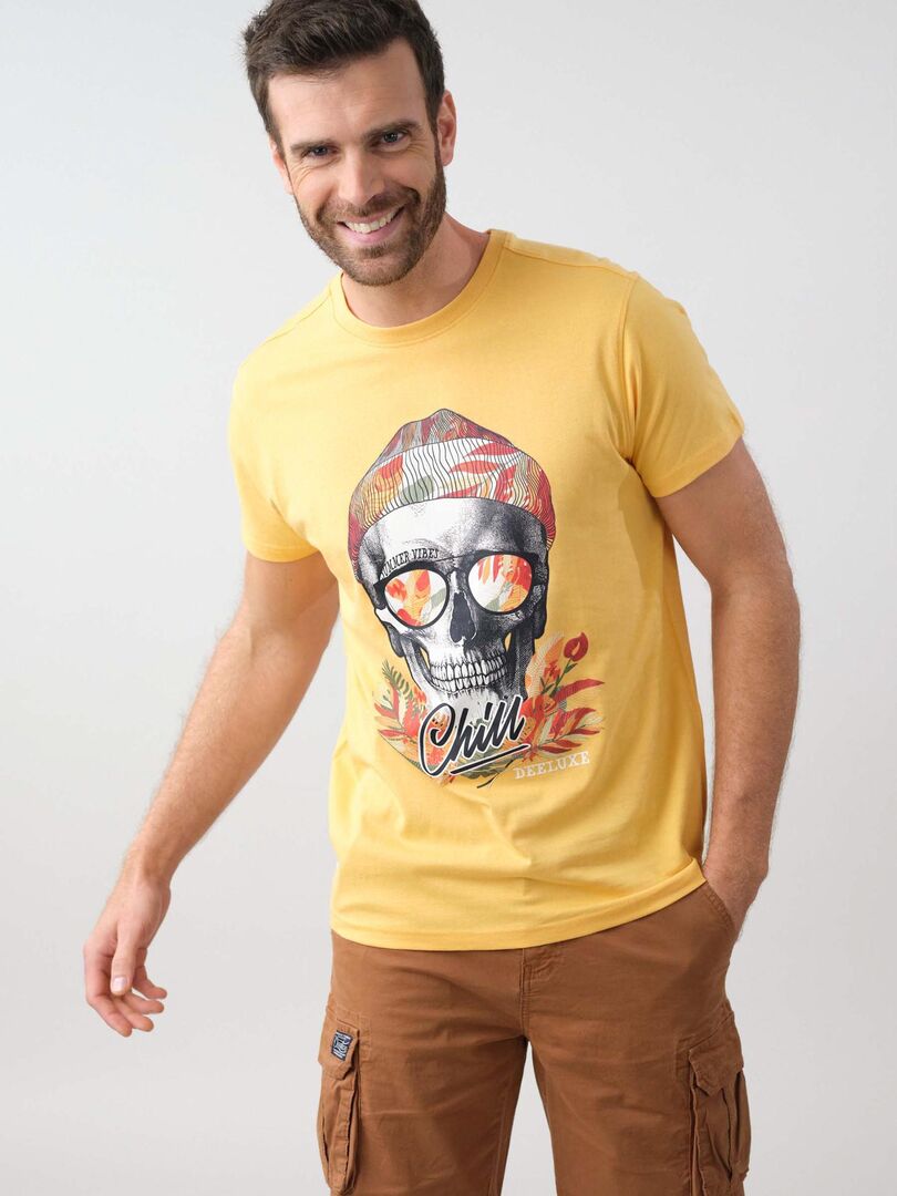 T-shirt rock pour homme 'Deeluxe' Jaune - Kiabi