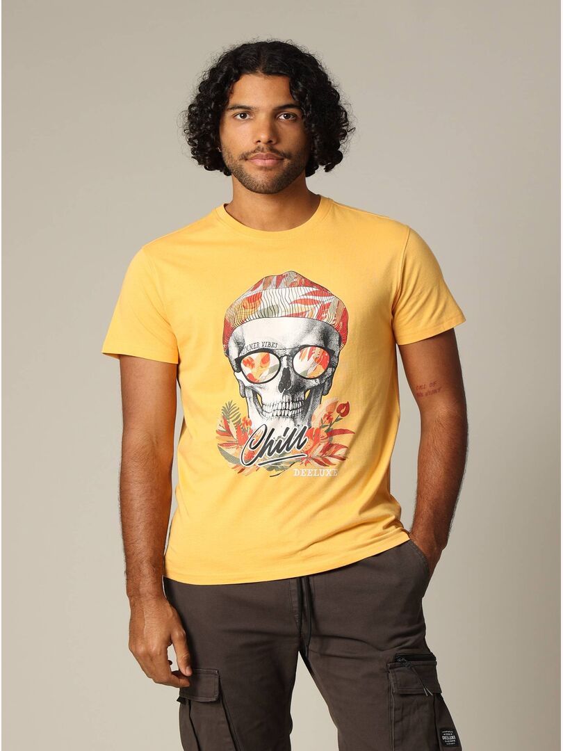 T-shirt Homme Deeluxe Marine Taille L - 100% Coton - Porté Mais En Très Bon état