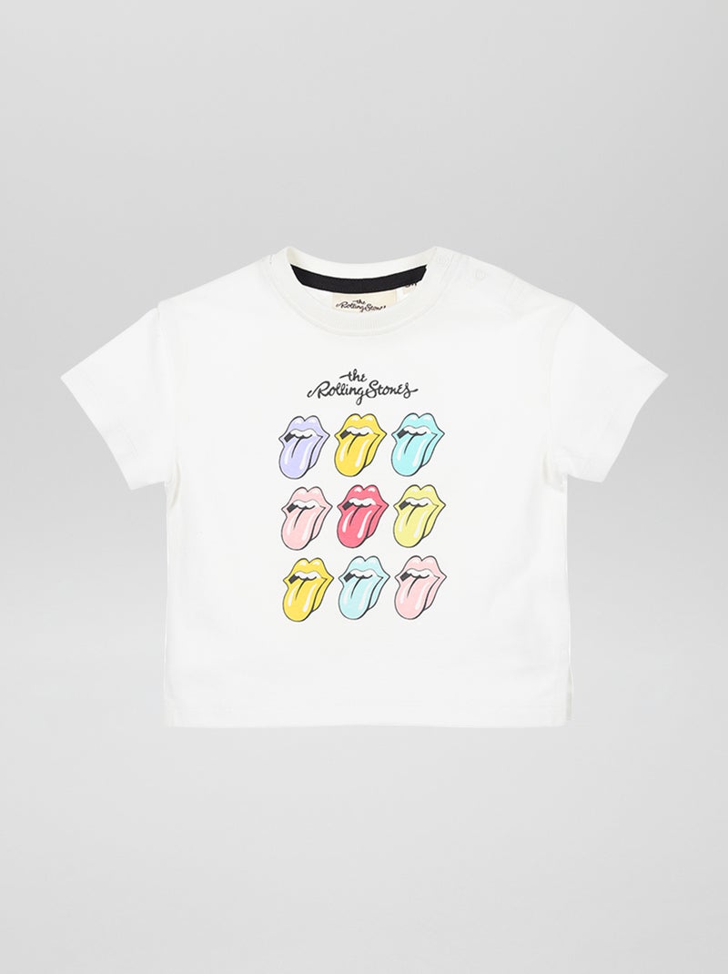 T-shirt 'Rolling Stones' BLANC - Kiabi