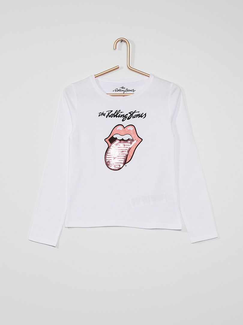 T-shirt 'Rolling Stones' blanc - Kiabi