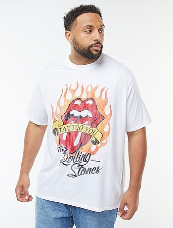 T-shirt 'Rolling Stones' manches courtes et col rond