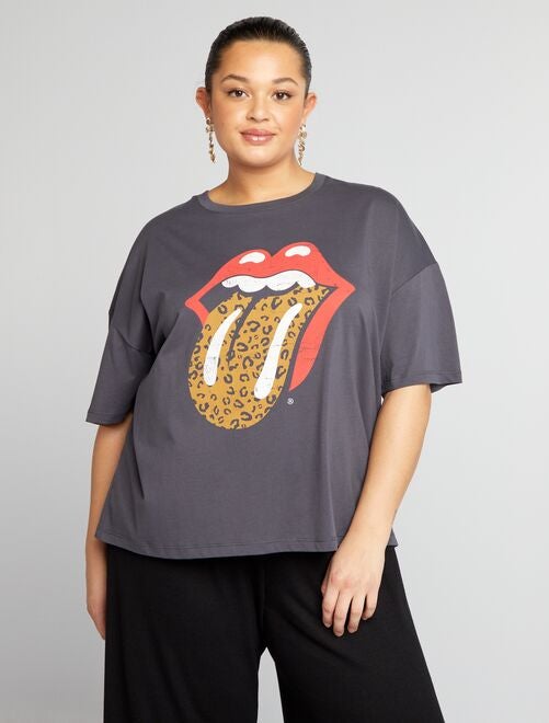 T-shirt 'Rolling Stones' manches courtes - Kiabi