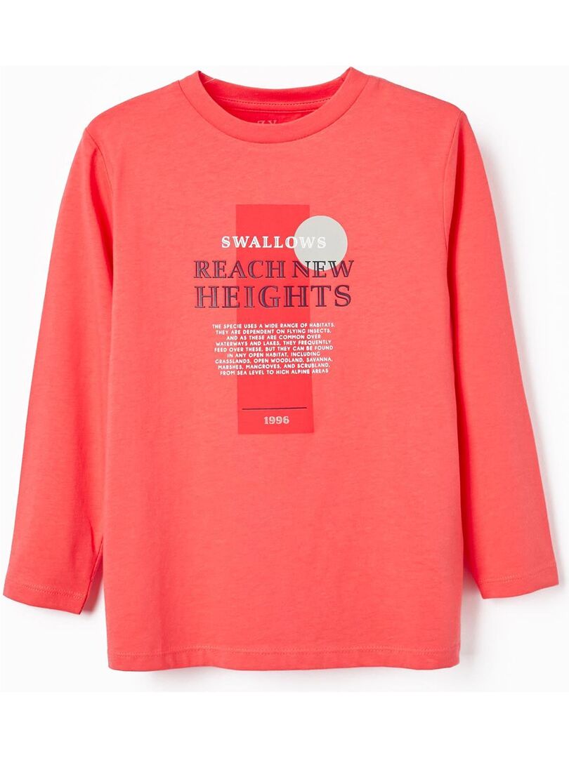 T-shirt Bébé Old Navy - Rouge à Manches Longues Et Col Bleu Marine - Taille 12-18 Mois - Neuf Avec étiquette