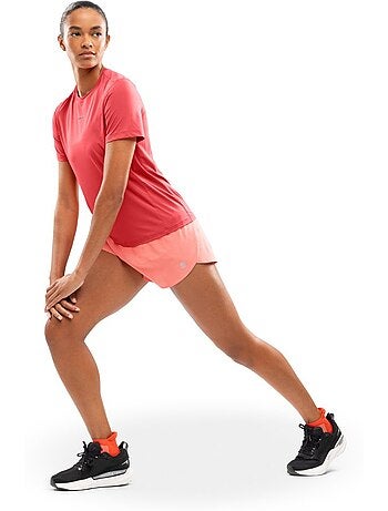 T-shirt running manches courtes femme fitness femme singapore coral