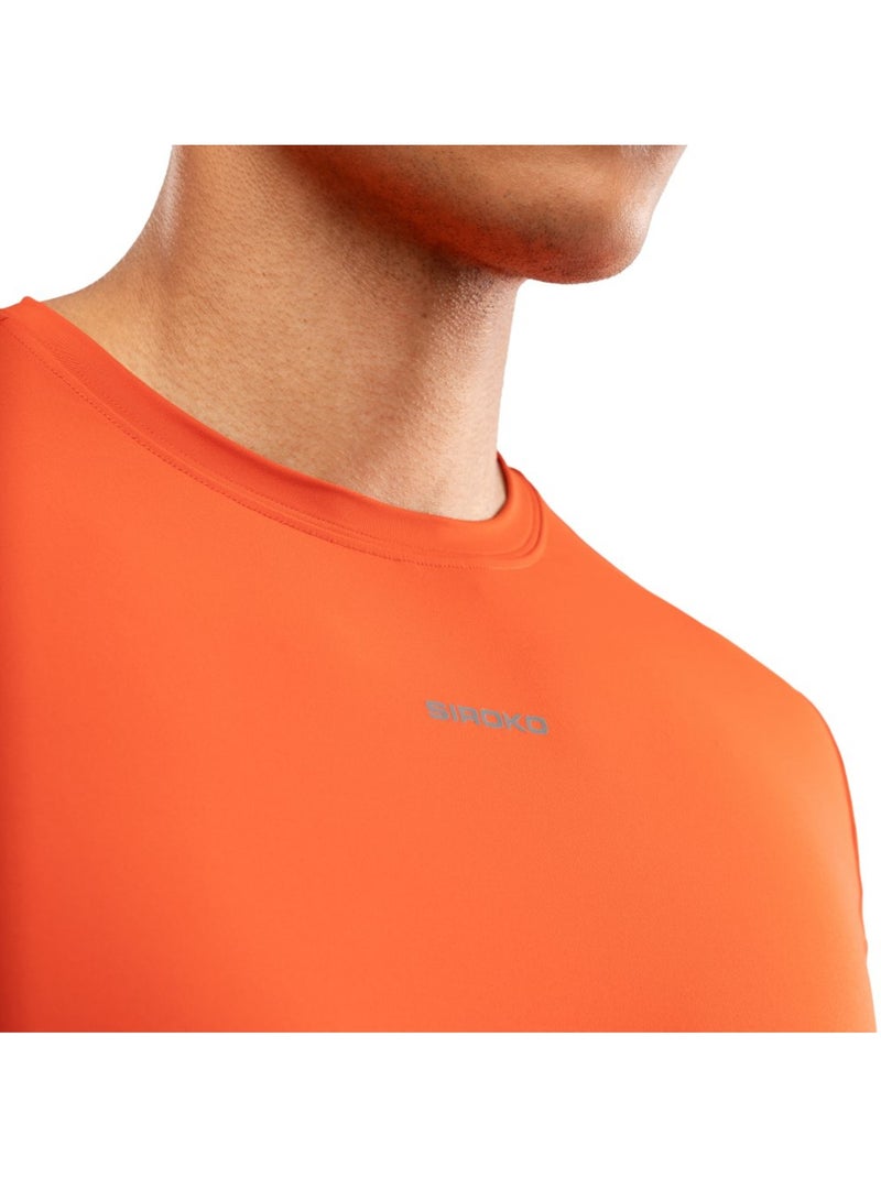 T-shirt running manches courtes homme fitness homme gate brick Orange - Kiabi