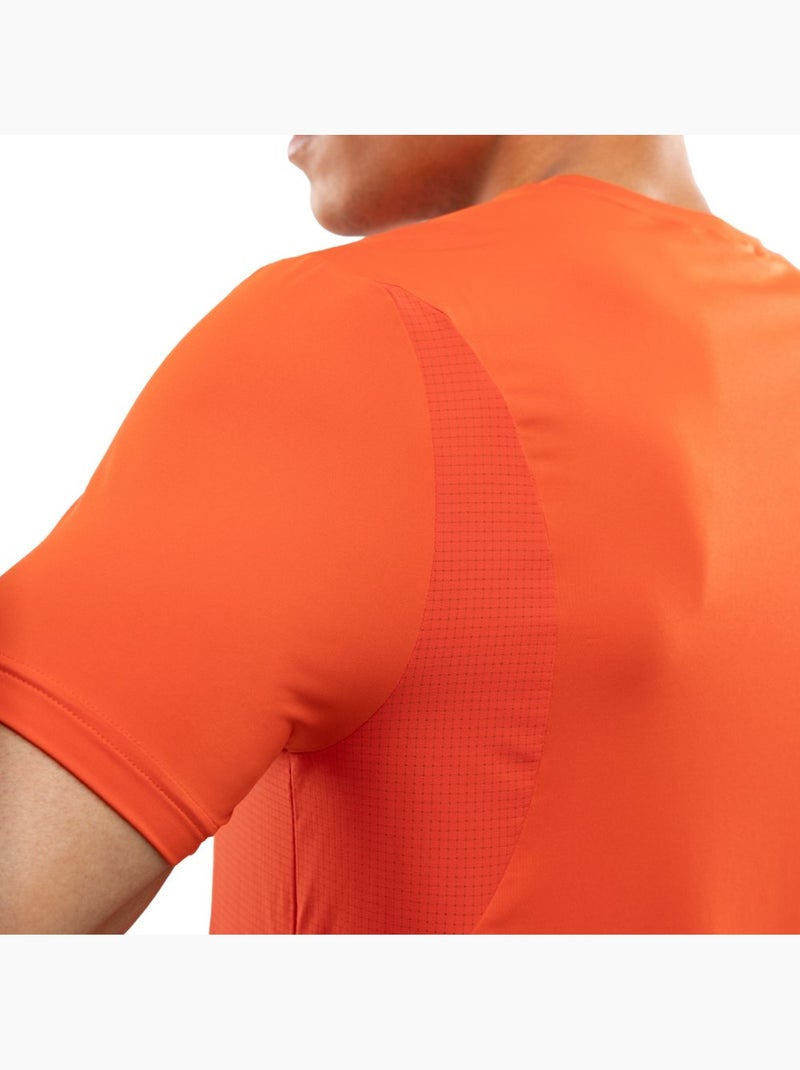 T-shirt running manches courtes homme fitness homme gate brick Orange - Kiabi