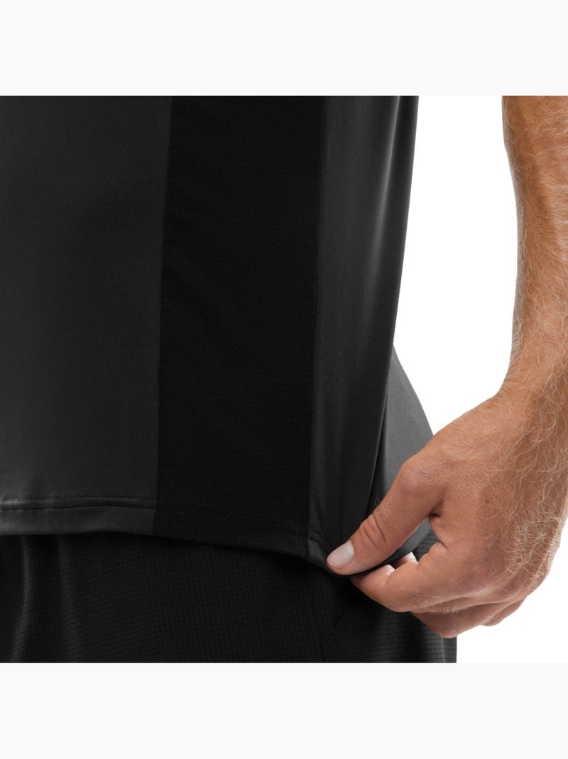 T-shirt running manches courtes homme fitness homme gate Noir - Kiabi