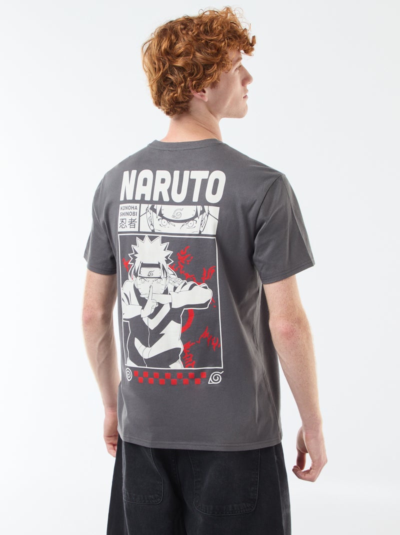 T-shirt 'Sahinler' 'Naruto' en coton Gris - Kiabi