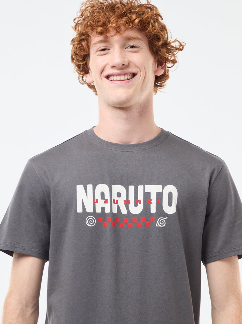 T-shirt 'Sahinler' 'Naruto' en coton Gris - Kiabi