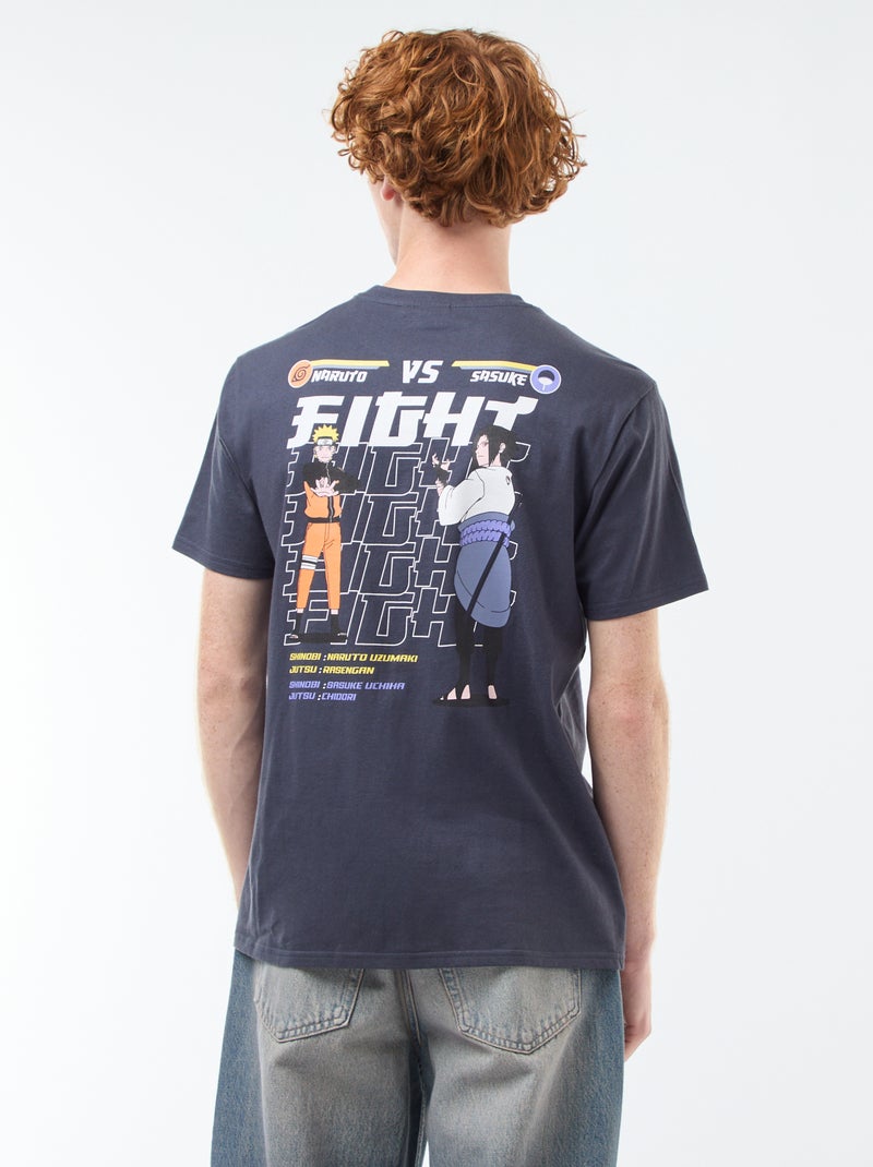 T-shirt 'Sahinler' 'Naruto Shipuden' en coton Bleu - Kiabi