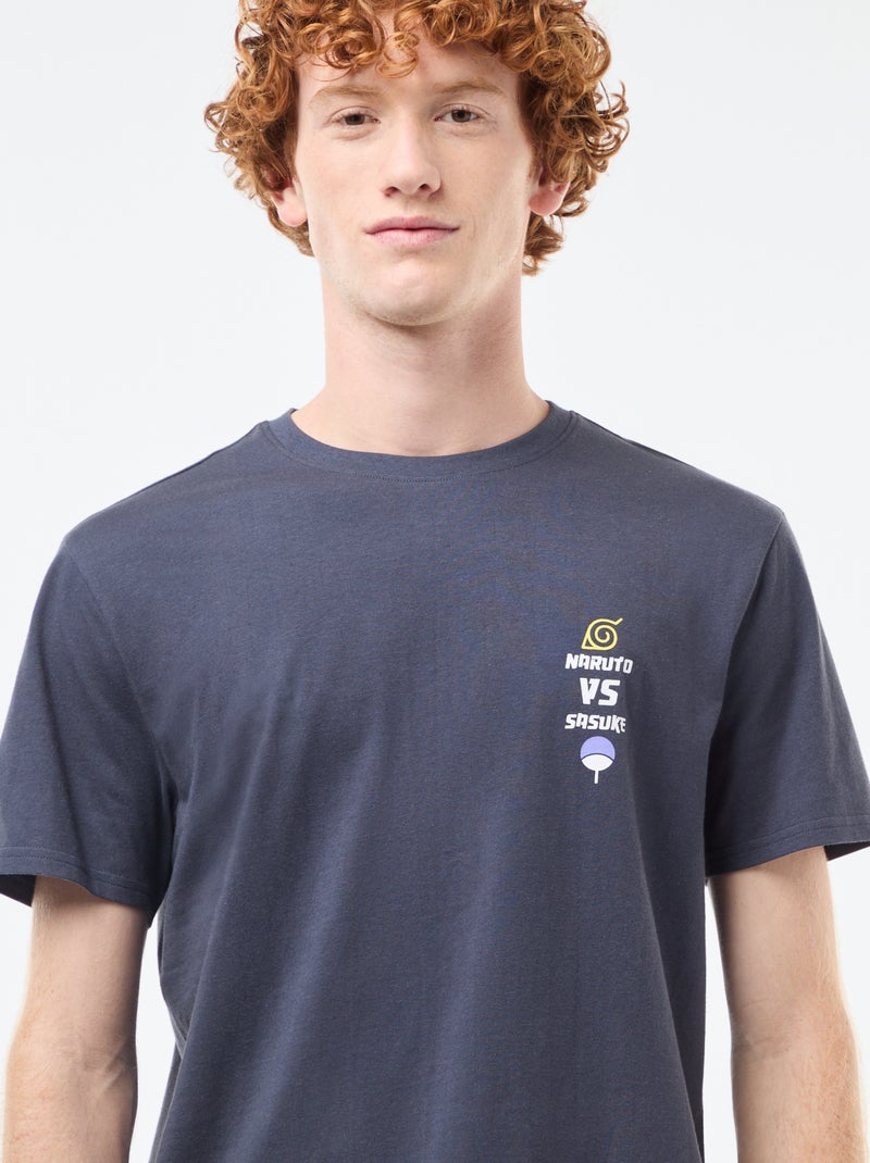 T-shirt 'Sahinler' 'Naruto Shipuden' en coton Bleu - Kiabi