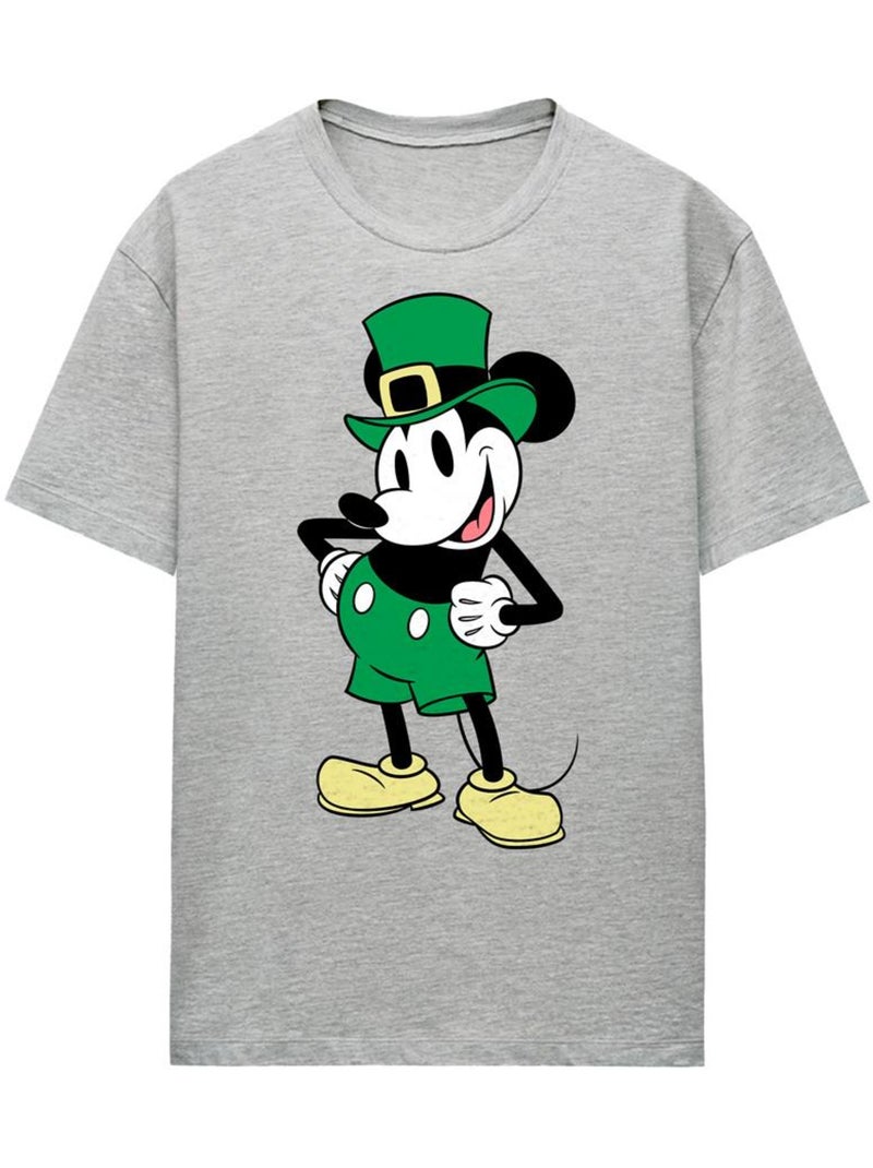 T-shirt saint-patrick motif mickey mouse - disney (occasion: la saint-patrick) Gris clair - Kiabi
