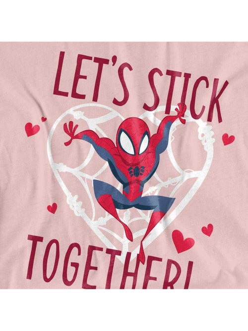 T-shirt saint-valentin let´s stick together - homme araignée (spider-man) - Kiabi T-shirt saint-valentin let´s stick together - homme araignée (spider-man) - Kiabi