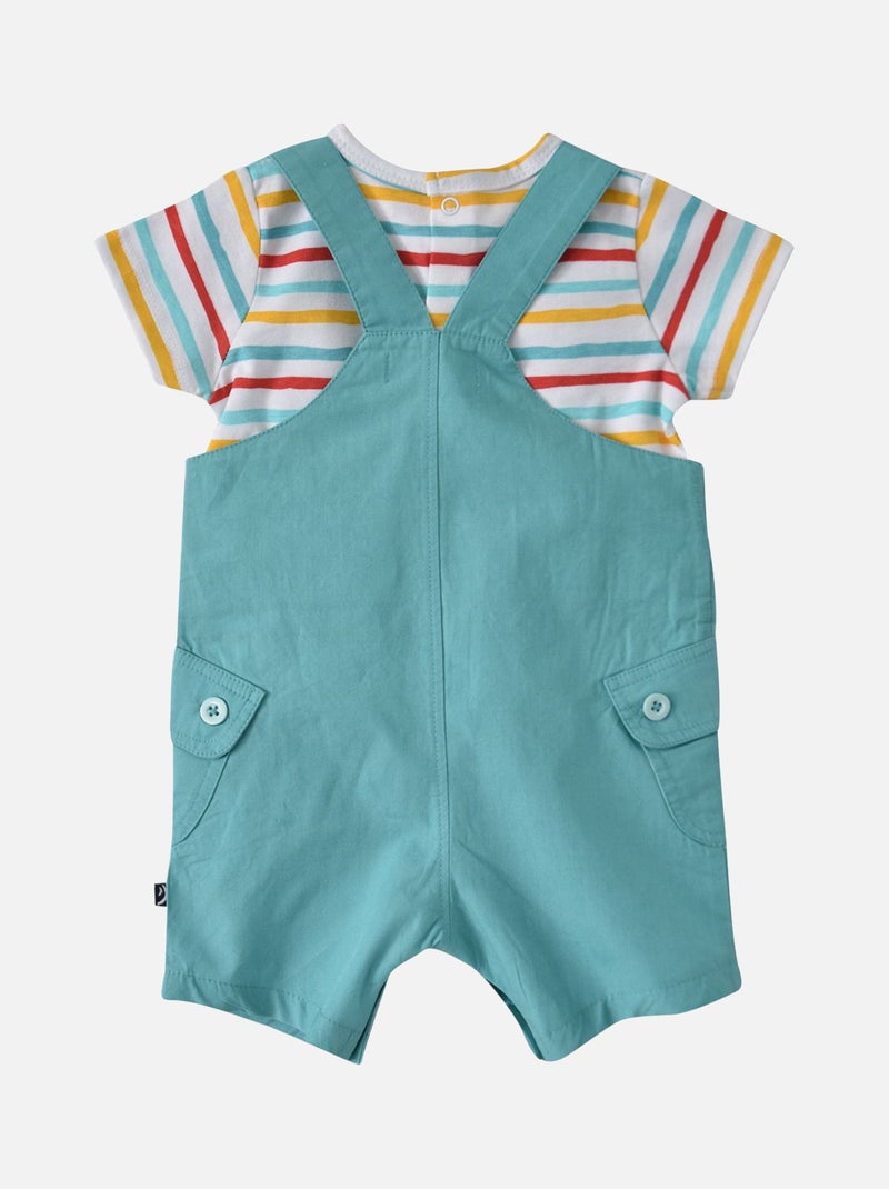 T-SHIRT SALOPETTE BEBE ÉTÉ EMIGDIO Bleu - Kiabi