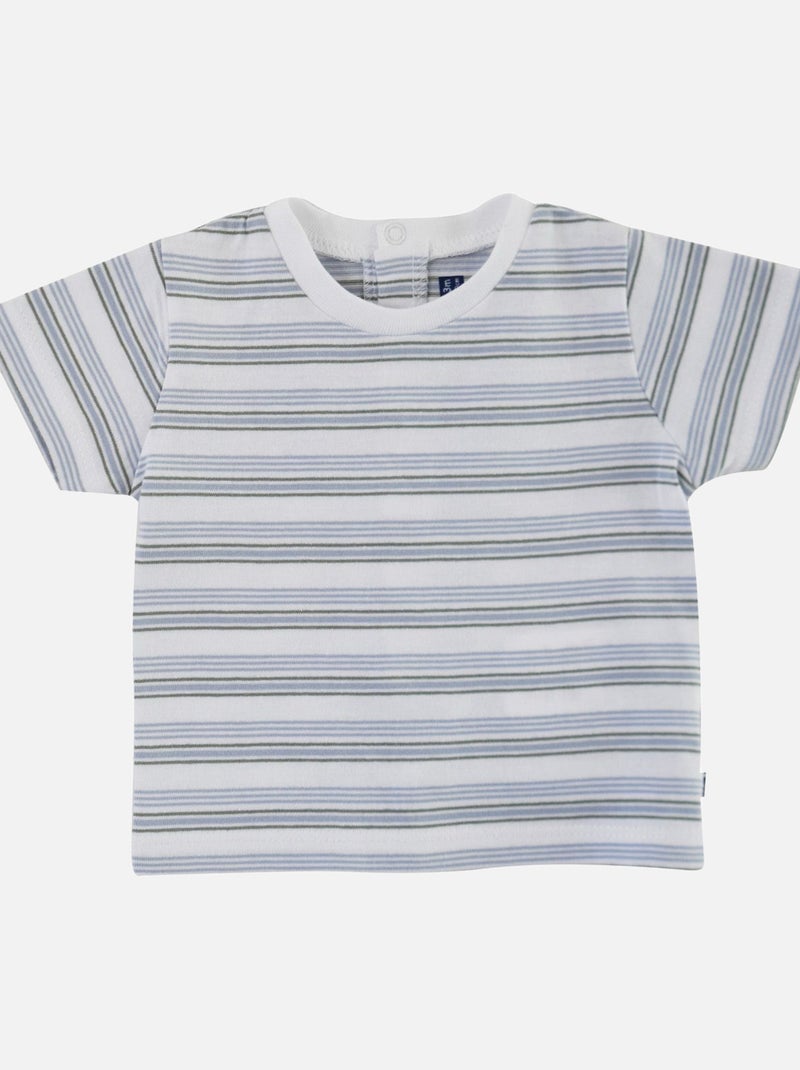 T SHIRT SALOPETTE BEBE TWILL ETHAN Vert - Kiabi