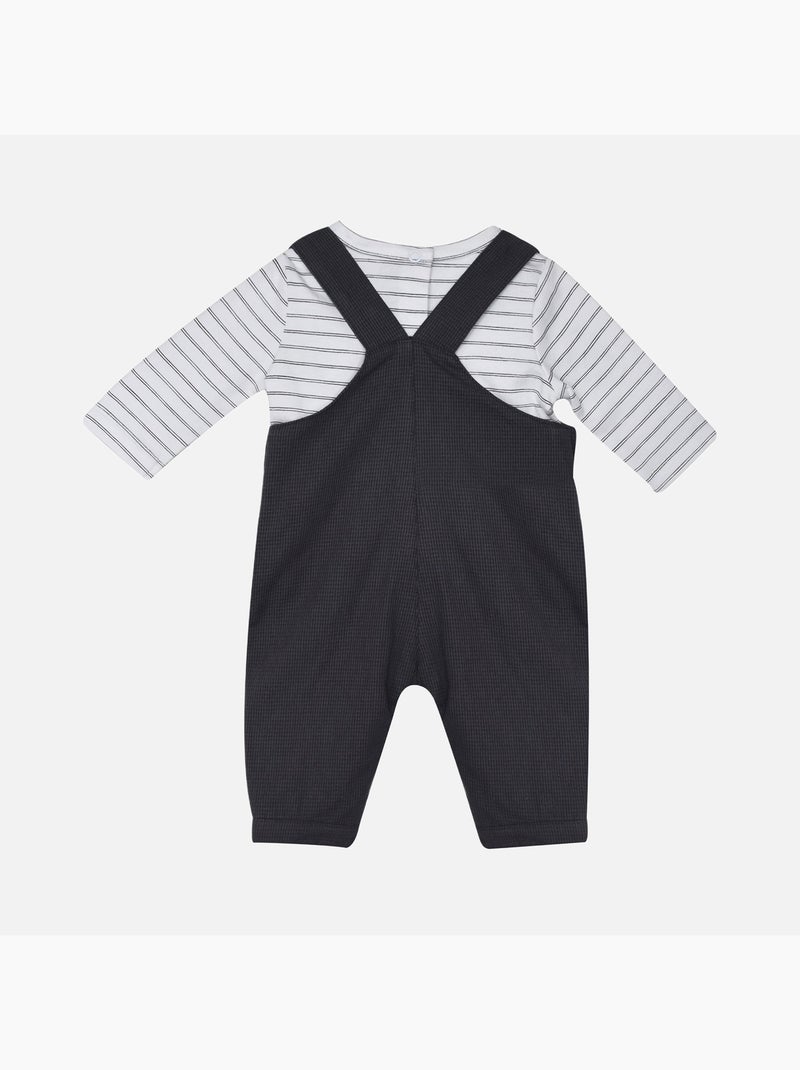 T SHIRT + SALOPETTE NAISSANCE FERNAND Gris - Kiabi