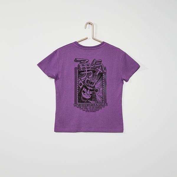t shirt violet garcon