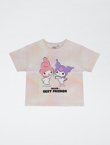 T-shirt 'Sanrio kuromi' manches courtes en coton