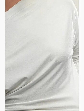 T-shirt sans bretelles à manches longues et col bateau hiccup